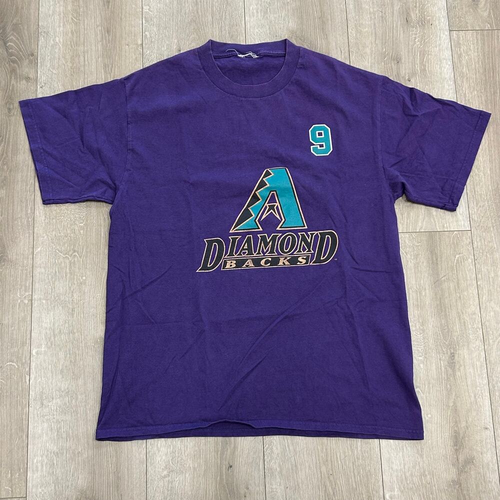 Vintage 2000 Arizona Diamond Backs Purple Williams #9 Tee T Shirt Large L B22